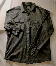 Camisa social Marc Anthony cinza escuro (preto/branco) algodão luxo slim fit G nova sem etiquetas, usado comprar usado  Enviando para Brazil