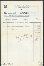 Facture 1957 champagne d'occasion  Paris XII