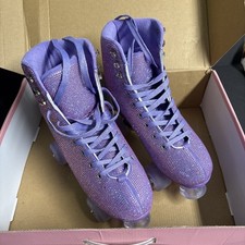Sugar Thrillz feminino tamanho. Patins roxos 9M Billionaire Bling lilás e caixa comprar usado  Enviando para Brazil