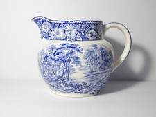 Antigo sem etiquetas MIDWINTER LTD PAISAGEM RURAL INGLATERRA AZUL E BRANCO 32 oz. PITCHER, usado comprar usado  Enviando para Brazil