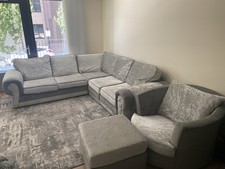 Crushed velvet silver for sale  UXBRIDGE