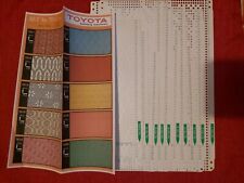 Toyota punchcards standard for sale  KILMARNOCK