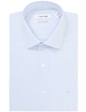 Camisa executiva slim fit masculina listrada azul Calvin Klein. 100% algodão.  comprar usado  Enviando para Brazil