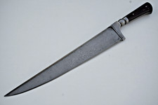FACA GAÚCHA DE AÇO DAMASCO PERSONALIZADA 13,8" faca de escultura de peito para churrasco | Full Tang comprar usado  Enviando para Brazil