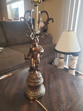 Abajur de mesa anjo querubim bronze década de 1950, usado comprar usado Abajur de mesa anjo querubim bronze década de 1950, usado comprar usado  Enviando para Brazil
