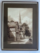 Watercolour saracen head for sale  UK