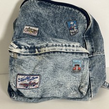 Usado, Mochila vintage anos 80 Adi Jeans lavagem leve jeans com alças com zíper e remendos muito bom estado usado comprar usado  Enviando para Brazil