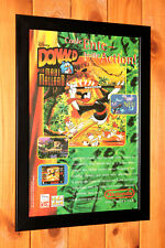 1995 Maui Mallard in Cold Shadow SNES Vintage Pequeno Pôster Promocional Página de Anúncio Emoldurada comprar usado  Enviando para Brazil