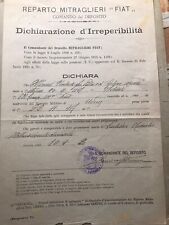 Documento reparto mitraglieri usato  Imola