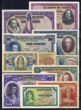 España. Juego de 20 billetes diferentes. segunda mano  Embacar hacia Mexico