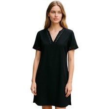 Mini vestido túnica Madewell preto balada ilhós bainha tamanho 8 comprar usado  Enviando para Brazil