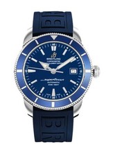Usado, Breitling Superocean Heritage 42 pulseira de borracha e couro - mostrador azul - A1732116/C832 comprar usado  Enviando para Brazil