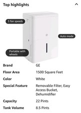 Pint portable dehumidifier for sale  Las Vegas