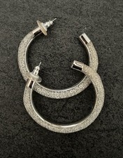Swarovski creolen silberfarben gebraucht kaufen  Hamburg