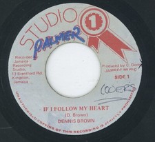 " IF I FOLLOW MY HEART." dennis brown. STUDIO ONE 7in. comprar usado  Enviando para Brazil