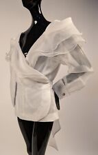 Usado, JAQUETA VINTAGE DÉCADA DE 1990 BRANCA TRANSPARENTE ORGANZA COM BABADOS COM LAÇOS LONGOS POR  comprar usado  Enviando para Brazil