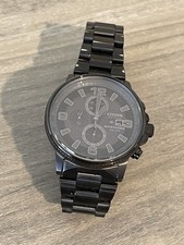 Relógio cronógrafo masculino Citizen CA0295-58E Eco-Drive Nighthawk aço inoxidável danificado comprar usado  Enviando para Brazil