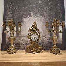 Antike kaminuhr kerzenständer gebraucht kaufen  Butzbach