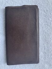 Carteira vintage King Checkbook unissex importada inglesa Marrocos couro sintético marrom EUA comprar usado  Enviando para Brazil
