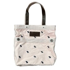 Usado, Bolsa tote Abercrombie & Fitch rosa bordada logotipo alce lona Y2K vintage comprar usado  Enviando para Brazil