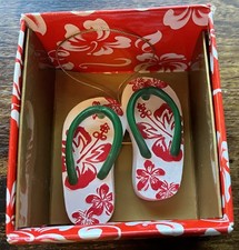 NOVO 2002 Enfeite de Natal Havaiano Ilha Herança Chinelos de Férias Vermelho Branco, usado comprar usado NOVO 2002 Enfeite de Natal Havaiano Ilha Herança Chinelos de Férias Vermelho Branco, usado comprar usado  Enviando para Brazil