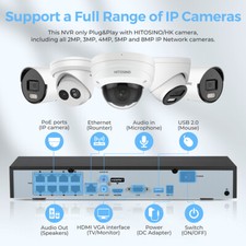 Hikvision OEM DS-7608NI-Q1/8P 8POE 4K 8CH 1SATA 8POE NVR 1 PORTA SATA comprar usado  Enviando para Brazil