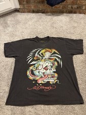 Camisa masculina vintage Ed Hardy Christian Audigier extra grande amarela caveiras cobra comprar usado  Enviando para Brazil