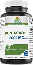 Usado, Brieofood Konjac raiz glucomanano 2000 mg por porção 180 cápsulas vegetarianas comprar usado  Enviando para Brazil