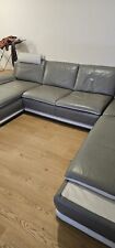 Canapé cuir gris d'occasion  Bordeaux-