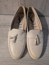 Mocassim Masculino YSL Yves Saint Laurent Couro Borla Tamanho 10.5 Creme comprar usado  Enviando para Brazil