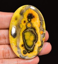 Cabochão de olho de onda do mar jaspe abelha designer natural pedra preciosa solta SP02 comprar usado  Enviando para Brazil