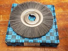 Escova de roda M-Brad 12" x 2" AH com chave filamento abrasivo de náilon 120 grãos 3000 RPM comprar usado  Enviando para Brazil