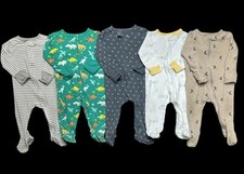 Lote de pijama bebê menino 6-9 meses verão Carter com zíper algodão pés dormir comprar usado  Enviando para Brazil