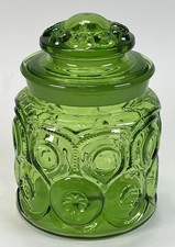 vintage green glass canister for sale  Redding