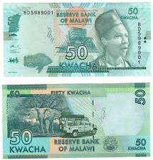 2016  Malawi P64c 50 Kwacha Banknote UNC Defender & Fish na sprzedaż  Wysyłka do Poland