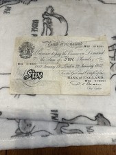 Bank of England 1952 P. S. Beale antiga nota de cinco libras antiga comprar usado  Enviando para Brazil