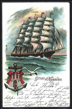 Lithographie hamburg segelschi gebraucht kaufen  Berlin