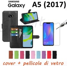 COVER CUSTODIA PORTAFOGLIO LIBRO CARTE TESSERE PER SAMSUNG GALAXY A5 2017 +VETRO na sprzedaż  Wysyłka do Poland