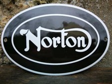 Plaque émaillée norton d'occasion  Le Mesnil-Saint-Denis
