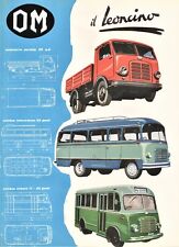PUBBLICITA' 1954 LEONCINO AUTOCARRO CAMION AUTOBUS URBANO OM OFFICINE BRESCIA comprar usado  Enviando para Brazil
