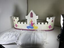 Dosel de castillo colgante de pared de princesa Disney de colección 25,5x12"" con cortinas bandera segunda mano  Embacar hacia Argentina