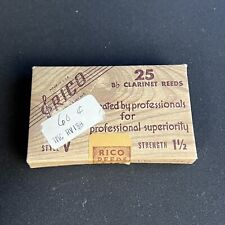 Usado, Palhetas de clarinete vintage Rico Bb estilo V força 1 1/2 pacote com 25 comprar usado  Enviando para Brazil