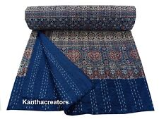 Colcha Kantha com estampa floral reversível cama/sofá algodão Dohar King cobertor, usado comprar usado  Enviando para Brazil