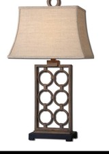 Abajur de mesa Dardenne Uttermost marfim, bronze marrom. Estado perfeito. comprar usado Abajur de mesa Dardenne Uttermost marfim, bronze marrom. Estado perfeito. comprar usado  Enviando para Brazil