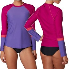 Prana Lorelei Sun Top Feminino M UPF Secagem Rápida Rosa Roxo Praia Rash Guard comprar usado  Enviando para Brazil