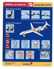 Safety card crossair d'occasion  Châteauneuf-en-Thymerais