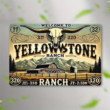 Blechschild yellowstone ranch gebraucht kaufen  Limbach-Oberfrohna
