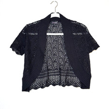 Bolero Vintage Questions Malha Tamanho S Crop Manga Curta Whimsigoth Anos 2000 Anos 2000 Y2K comprar usado  Enviando para Brazil