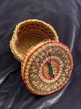 Cesta, cesta de tecido feita à mão, cesta colorida tecida à mão First Nations comprar usado  Enviando para Brazil