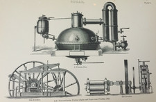 Impressão antiga de engenharia – Panela a vácuo de açúcar e moinho de cana c1870's – Original comprar usado  Enviando para Brazil